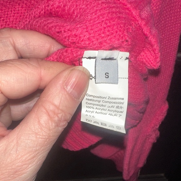 Pink Heart Embellished Sweater Sm - Picture 4 of 4